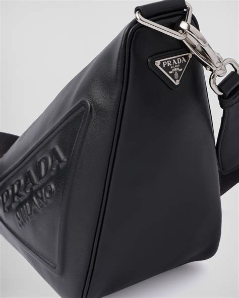 prada triangle leather and fabric bag|prada triangle crossbody bag.